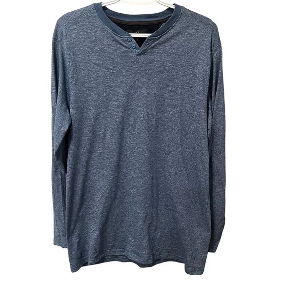 Michael Brandon Other - Michael Brandon Men's Long Sleeve Henley Shirt Heather Blue XL